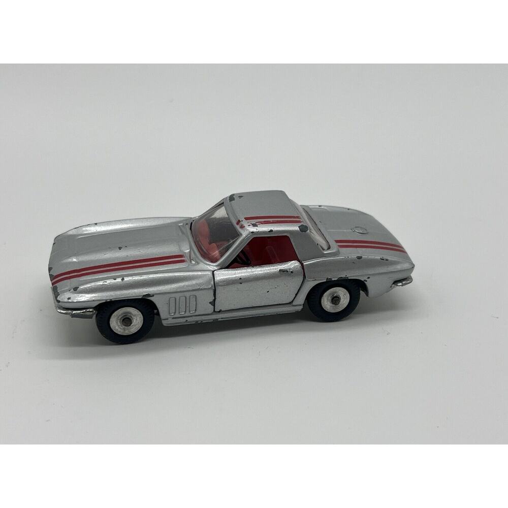 Vintage Circa 1970 Silver Corvette Stingray Cragstan Detroit SR No. 8105 Car Toy